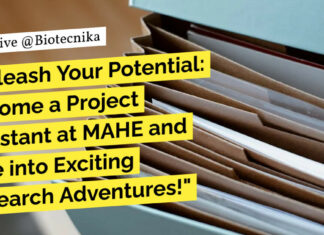 MSc Biological Sciences Project Assistant at MAHE, Applications Invited MSc Biological Sciences Project Assistant at MAHE, Applications Invited