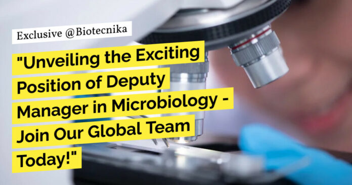 Endo Deputy Manager Microbiology Job Opening - Apply Online Now