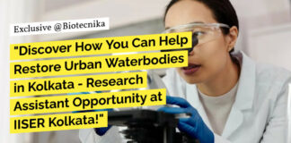 IISER Kolkata Research Assistant Job For Microbiology, Botany - Apply Now