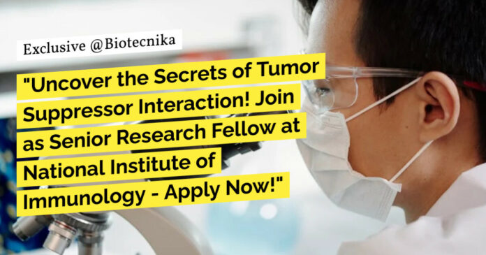 MSc Biology SRF NII Delhi Job Opening - Applications Invited