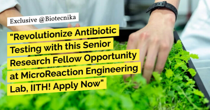 IIT Hyderabad Biotechnology Research Fellow Recruitment - Applications Invited