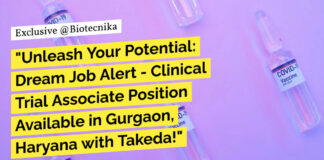 Takeda Clinical Trial Associate Position Available - Apply Online