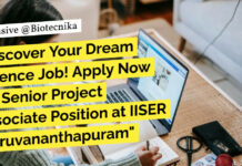 Apply Now for Senior Project Associate Position at IISER Thiruvananthapuram IISER Thiruvananthapuram Project Job