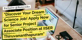 IISER Thiruvananthapuram Project Job