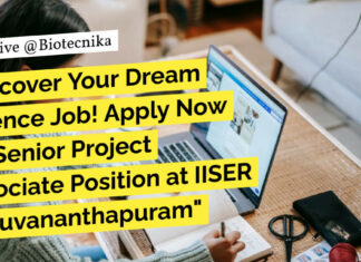 IISER Thiruvananthapuram Project Job