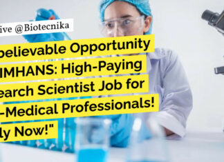 NIMHANS Research Scientist Job