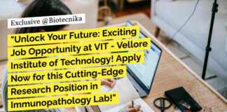 Vellore Institute Life Sciences Project Associate Job - Apply Now