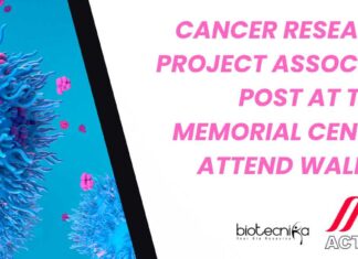Cancer Research Project Associate Post