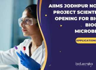 AIIMS Jodhpur Non-Med Project Scientist
