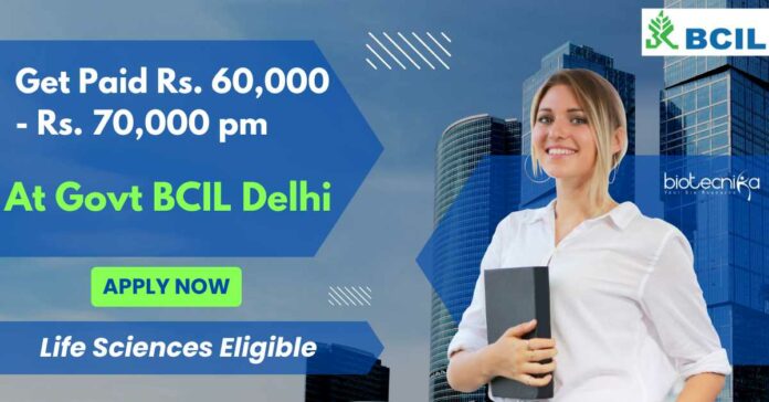 Govt Biotech Consortium Limited Delhi Jobs