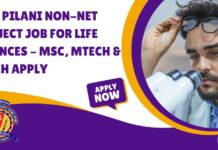 BITS Pilani Non-NET Project Job