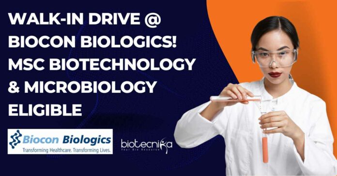 Walk-In Drive @ Biocon Biologics