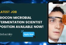 Biocon Microbial Fermentation Scientist