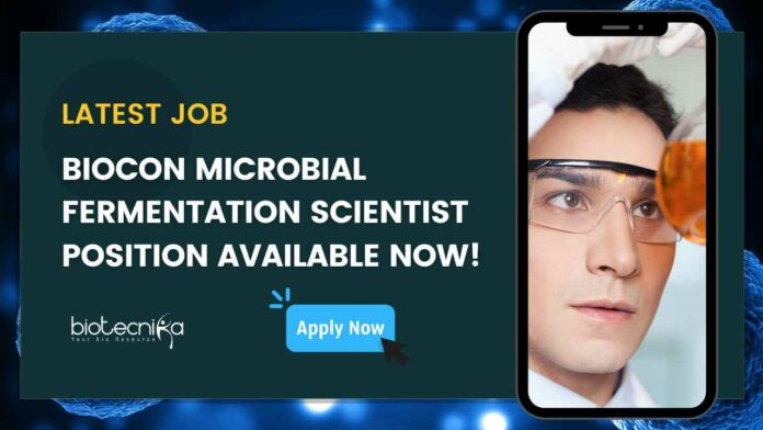 Biocon Microbial Fermentation Scientist