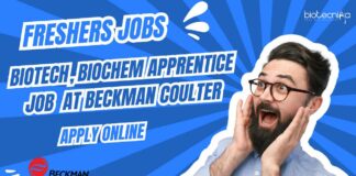 Freshers Biotech Job Vacancies