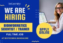 Exclusive Bioinformatics Scientist & Trainer Post Vacancy at Biotecnika Bangalore – Apply Online PhD Bioinformatics Job