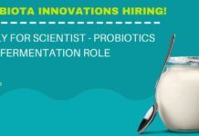 Probiota Innovations Hiring! Apply For Scientist – Probiotics and Fermentation Role Probiota Innovations Hiring