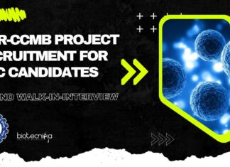 CSIR-CCMB Project Recruitment