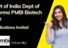 Govt of India Dept of Pharma PMBI Biotech Jobs – Applications Invited PMBI Biotech Job Openings
