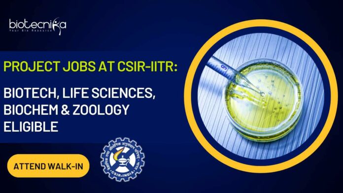 Project Jobs at CSIR-IITR