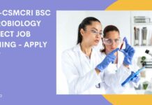 CSIR-CSMCRI BSc Microbiology Project Job