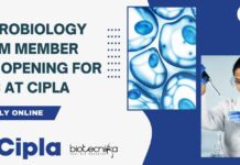 Microbiology Team Member Job Opening