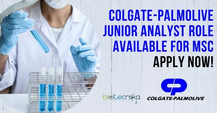 Colgate-Palmolive Junior Analyst Role Available For MSc - Apply Now!