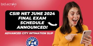 CSIR NET June 2024 Exam Dates