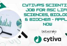 Cytiva Life Science Scientist Job
