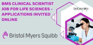BMS Clinical Scientist Job For Life Sciences - Applications Invited Online