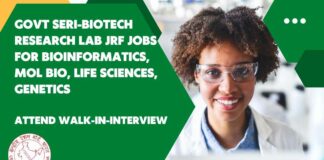 Seri-Biotech Research Lab JRF Jobs
