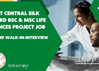 Govt Silk Board Project Job Opening