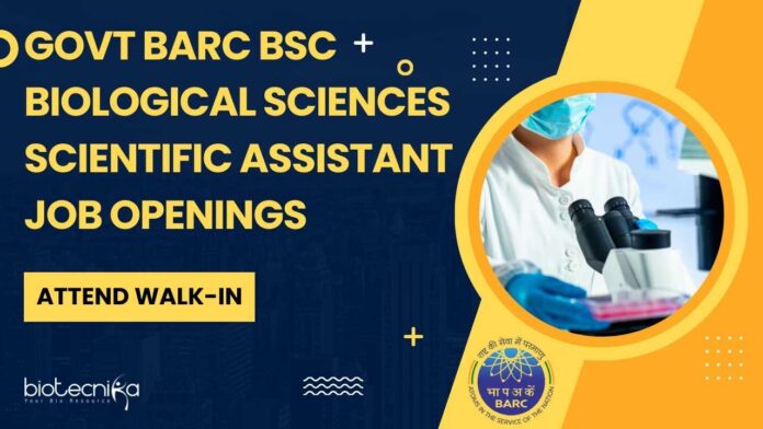 Govt BARC BSc Biological Sciences