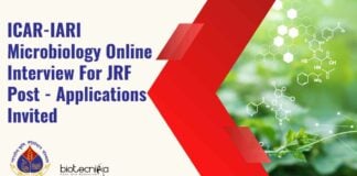 ICAR-IARI Microbiology Online Interview