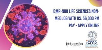ICMR-NIIH Life Sciences Non-Med Job
