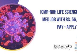 ICMR-NIIH Life Sciences Non-Med Job