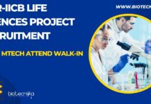 CSIR-IICB Life Sciences Project Recruitment
