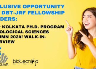 DBT-JRF Fellowship PhD Program