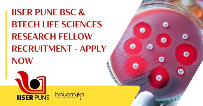 IISER Pune BTech Life Sciences Job