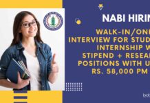 NABI Student Internship Life Sciences