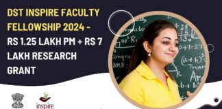 Inspire Faculty Fellowship 2024 DST
