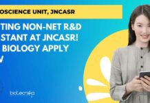 Exciting Non-NET R&D Assistant at JNCASR! MSc Biology Apply Now JNCASR Non-NET R&D Assistant Job