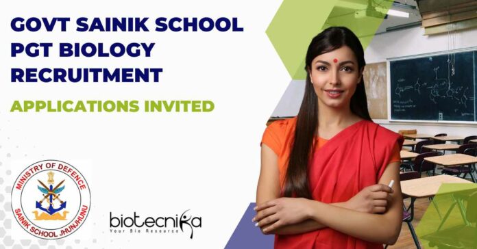 Govt Sainik School PGT Biology Recruitment