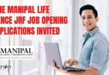 MAHE Manipal Life Science JRF Job