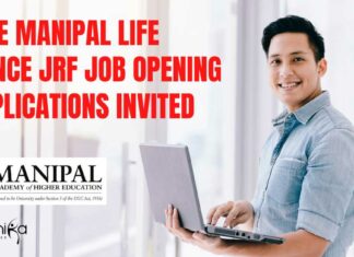 MAHE Manipal Life Science JRF Job