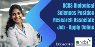 NCBS Biological Sciences Postdoc