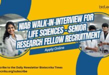 NIAB Walk-In-Interview For Life Sciences – Senior Research Fellow Recruitment NIAB Walk-In-Interview For Life Sciences