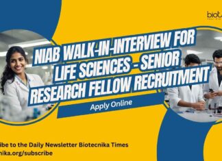 NIAB Walk-In-Interview For Life Sciences