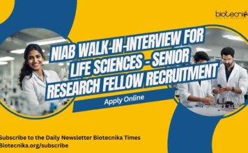 NIAB Walk-In-Interview For Life Sciences