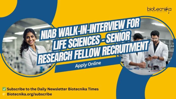 NIAB Walk-In-Interview For Life Sciences